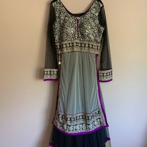 Traditional Indian layered Gown salwar